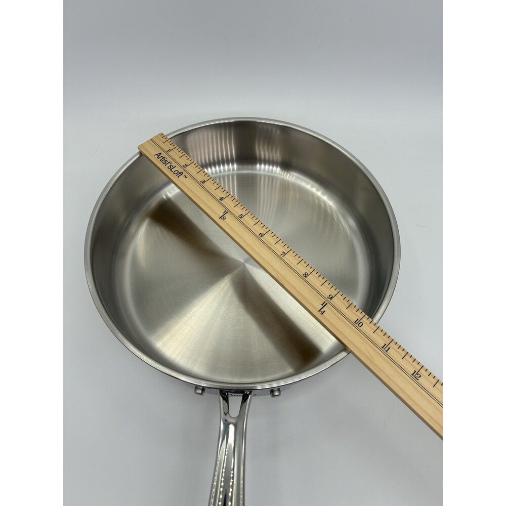 Emeril by ALL CLAD 3 Qt Sauce Pan 10" Saute Stainless Skillet W/ LID Copper Core - Picture 10 of 16